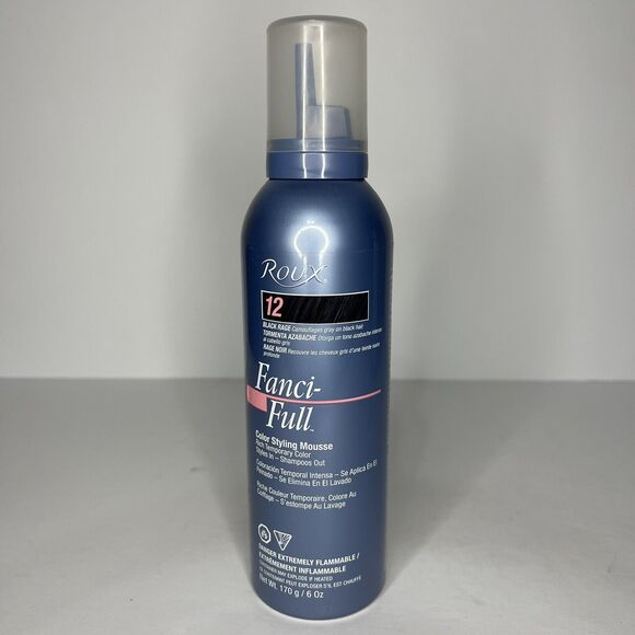 Roux Fanci-Full Color Styling Mousse #12 BLACK RAGE 6oz Original - Picture 1 of 4